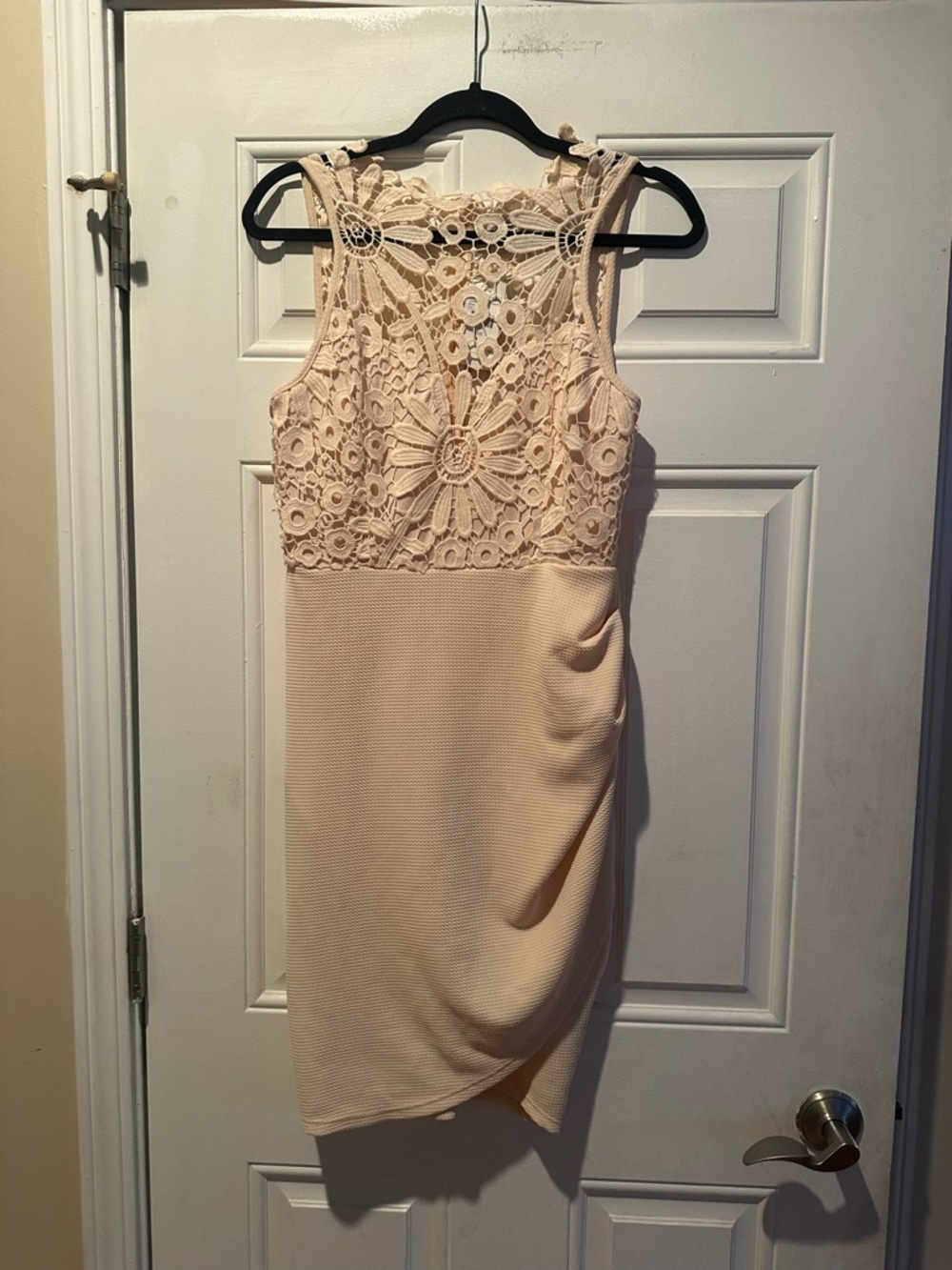 Fashion Nova Blush Crochet Lace Midi Dress New with tag